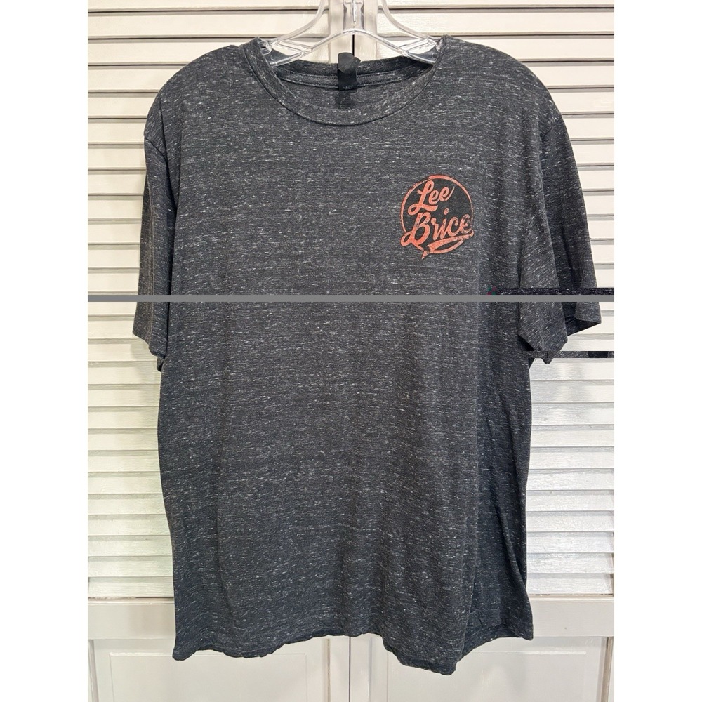 Lee Brice Country Music Graphic Short Sleeve T-Shirt Size L Gray/Orange